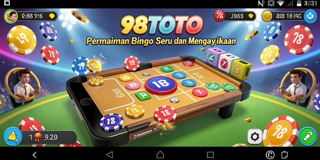 Tampilan permainan Bingo yang menarik di 98TOTO.