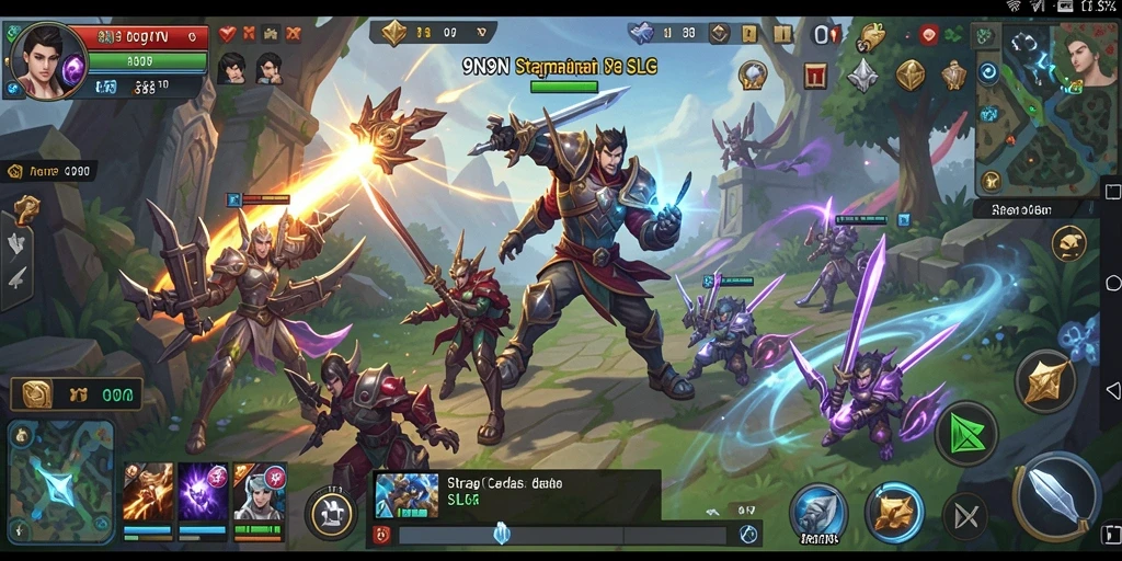 Tampilan seru dalam gameplay strategi SLG 9N9N.