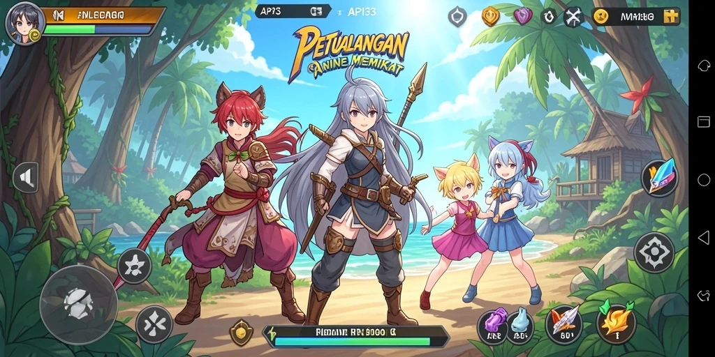 Tampilan menakjubkan dari gameplay API33 yang penuh petualangan Anime.