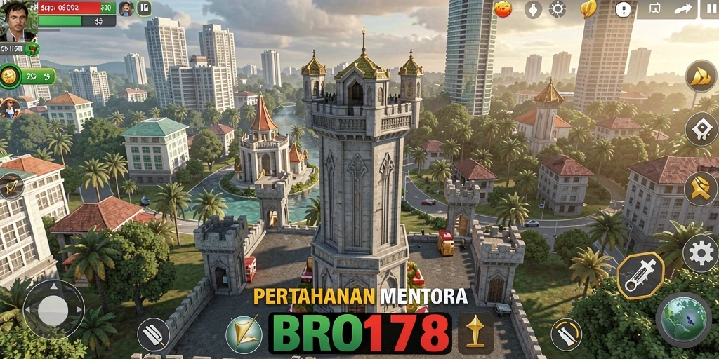 Tampilan gameplay Tower Defense yang menarik di BRO178.