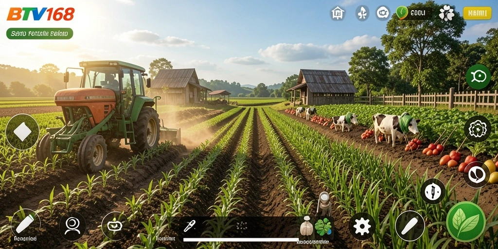 Gameplay menarik BTV168 menampilkan aktivitas bertani yang menyenangkan.