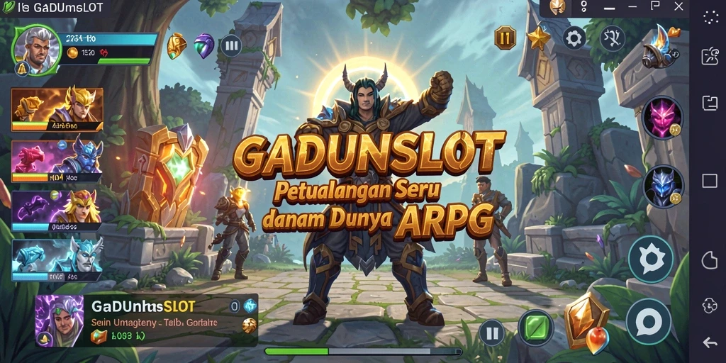 Gameplay GADUNSLOT yang mendebarkan dan penuh aksi.