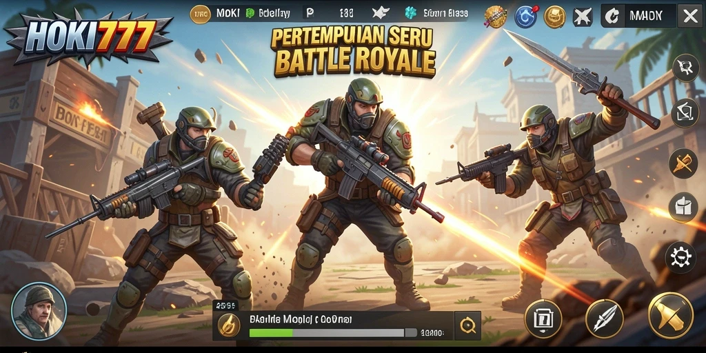 Tampilan mendebarkan dari pertarungan Battle Royale di HOKI777.