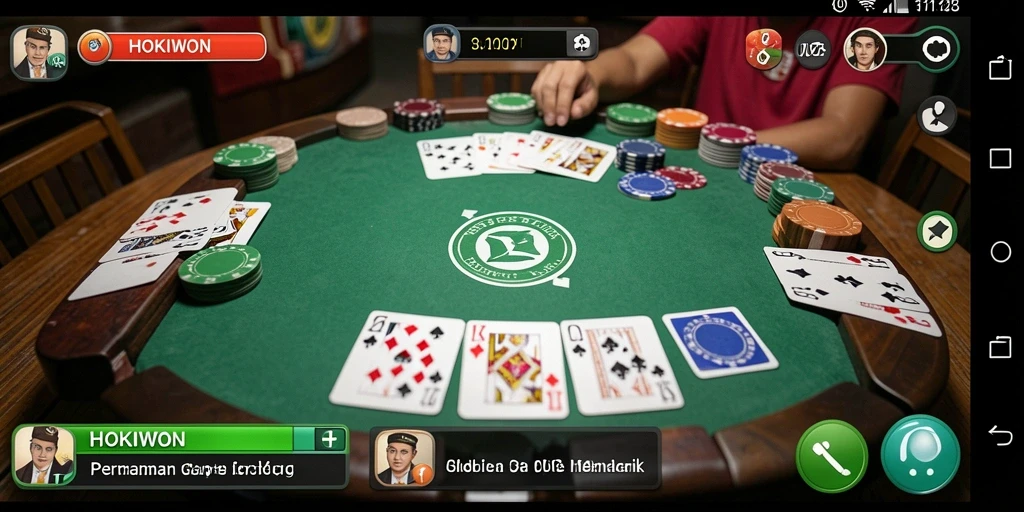 Gameplay HOKIWON yang seru dan menantang untuk pemain gaple.