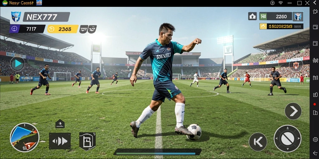 Screenshot gameplay NEX777 menampilkan aksi olahraga yang menegangkan.