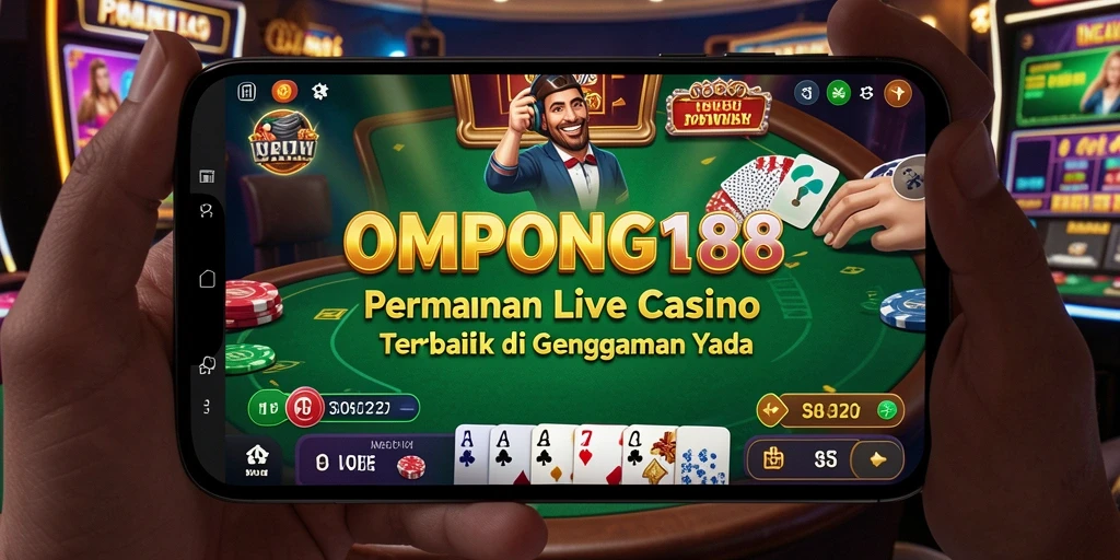Tampilan gameplay OMPONG188 yang menarik dengan dealer langsung.