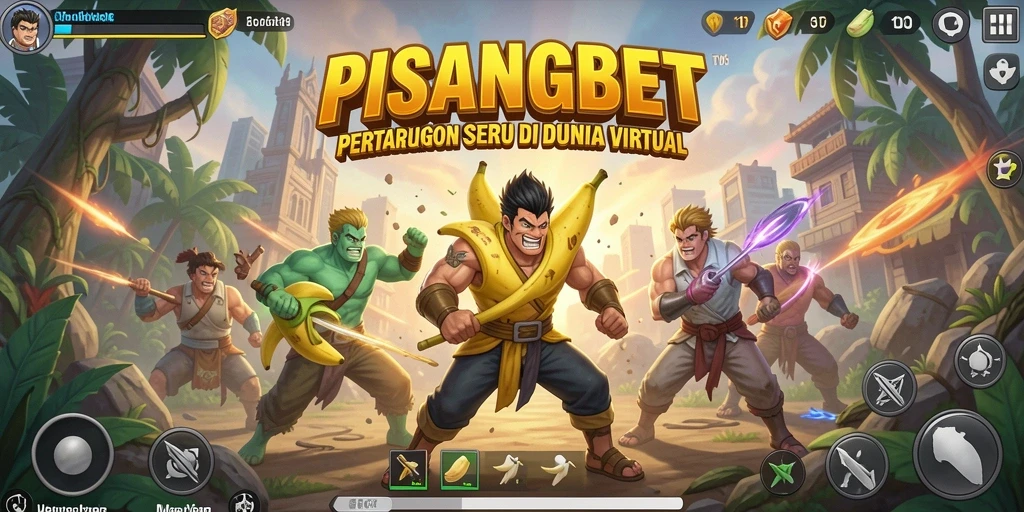 Gameplay mendebarkan PISANGBET dengan aksi pertarungan yang intens.