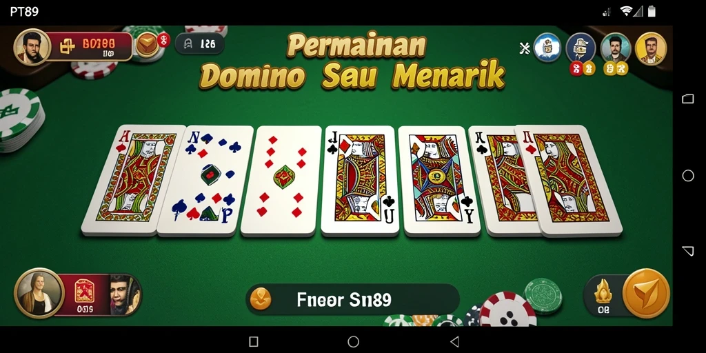 Tampilan gameplay Domino yang seru dan interaktif di PT89.