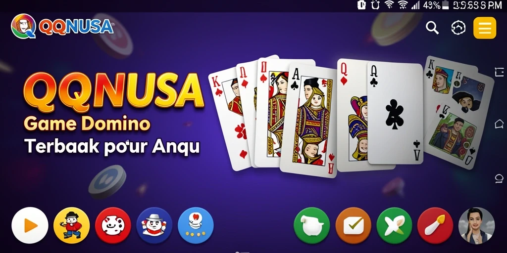 Screenshot gameplay QQNUSA yang menunjukkan keseruan permainan Domino.