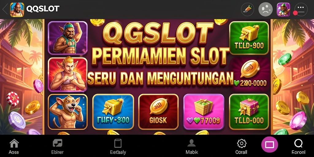 Tampilan gameplay QQSLOT yang menarik dan mendebarkan.
