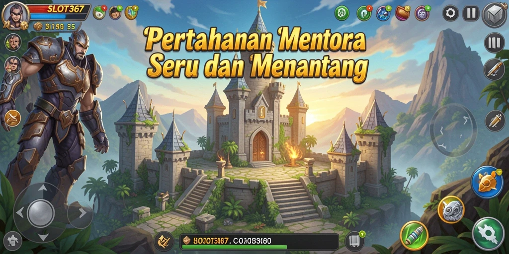 Gameplay SLOT367 yang menegangkan dalam pertahanan menara.