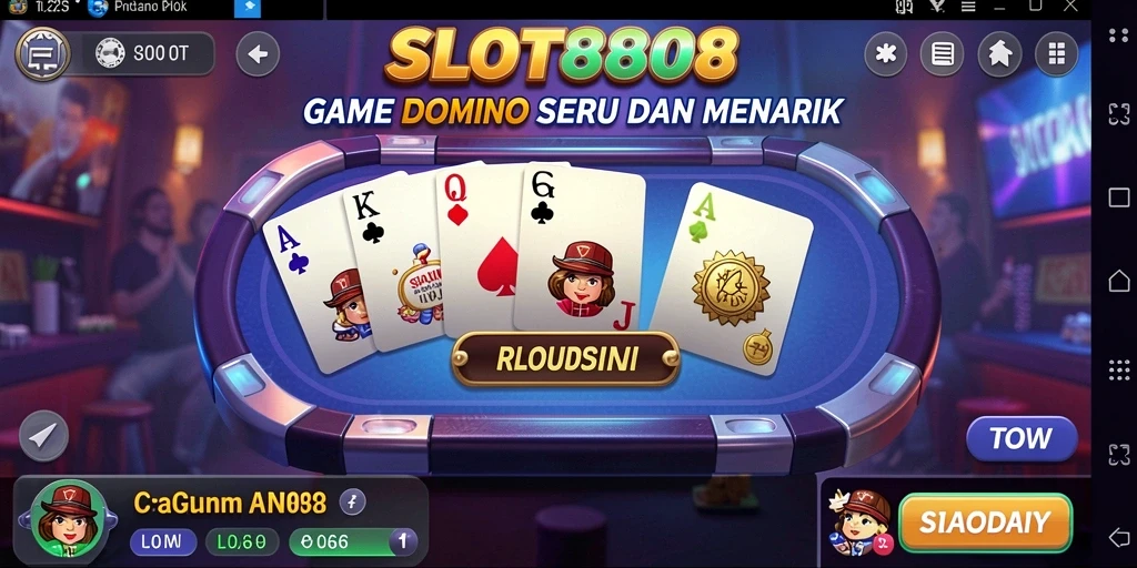 Tampilan gameplay seru dari SLOT8808 dengan berbagai mode domino.