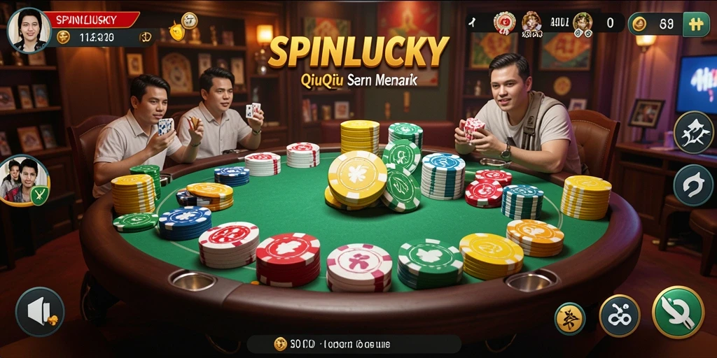 Gameplay QiuQiu SPINLUCKY yang seru dan menarik.