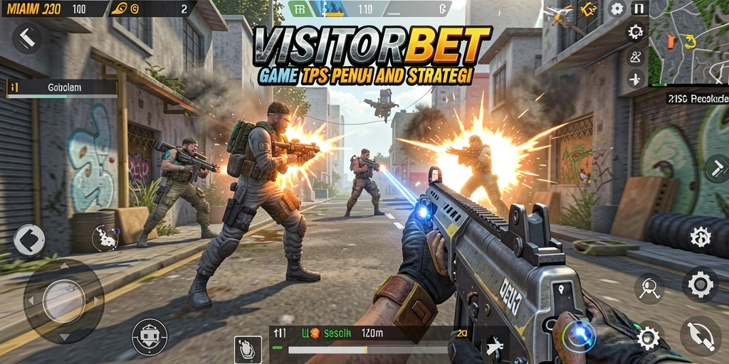 Screenshot dari gameplay VISITORBET menampilkan aksi seru dan strategi tim.
